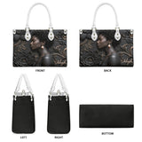 Proud Of Black History - Personalized African American Leather Handbag