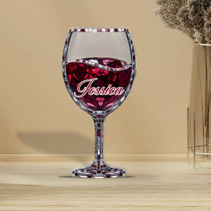 Just A Girl Who Loves Wine - Personalized Wine Custom Shaped Acrylic Plaque