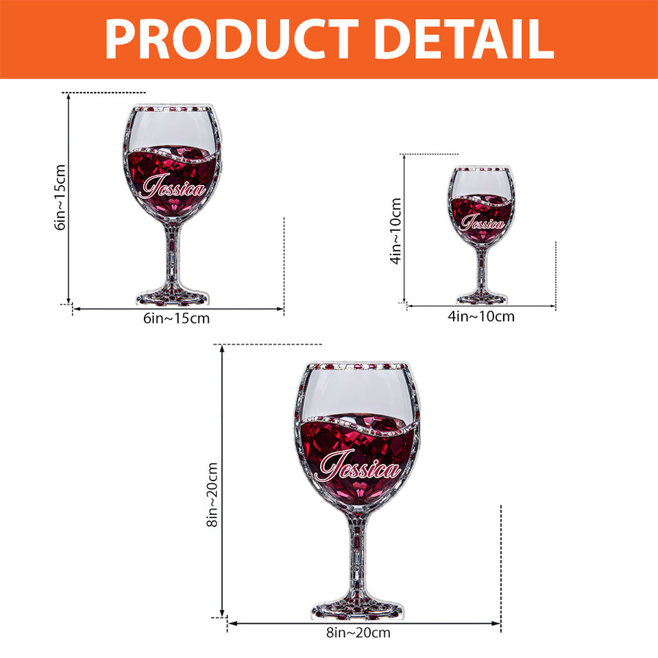 Just A Girl Who Loves Wine - Personalized Wine Custom Shaped Acrylic Plaque