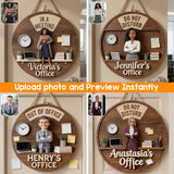 Daily Office Status - Personalized Colleague Spinner Sign Custom Shape