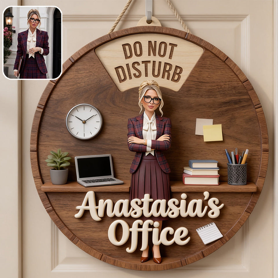 Daily Office Status - Personalized Colleague Spinner Sign Custom Shape