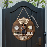 Daily Office Status - Personalized Colleague Spinner Sign Custom Shape