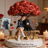 A Girl and Her Dog - Personalized Dog Custom Shaped Acrylic Plaque