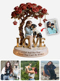 A Girl and Her Dog - Personalized Dog Custom Shaped Acrylic Plaque