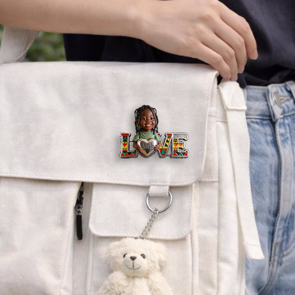 Proud Juneteenth - Personalized Kid 3D Embossed Enamel Pin