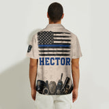 Blue Line - Personalized Police Officer Hawaiian Shirt