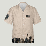 Blue Line - Personalized Police Officer Hawaiian Shirt