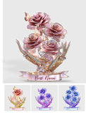 Beautiful Roses Gift For Mom, Grandma - Personalized Mother Custom Shaped Acrylic Plaque