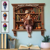 Reading Corner - Personalized Book Custom Shaped Wood Sign