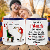 We Stay Ghost Friends - Funny Gift For Bestie - Personalized Bestie Accent Mug