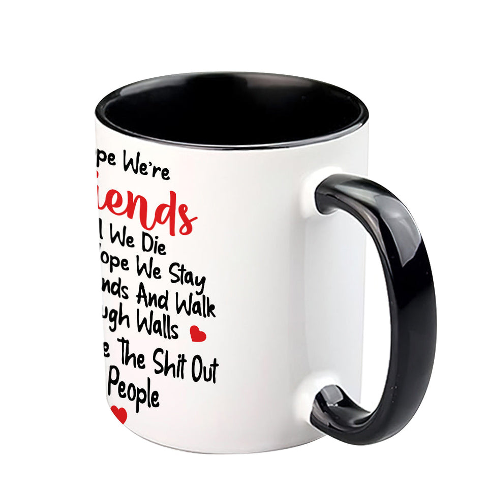We Stay Ghost Friends - Funny Gift For Bestie - Personalized Bestie Accent Mug