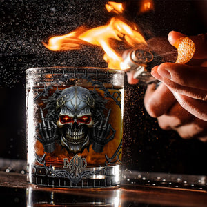 F*ck This Sh*t - Personalized Skull Whiskey Glass