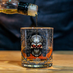 F*ck This Sh*t - Personalized Skull Whiskey Glass