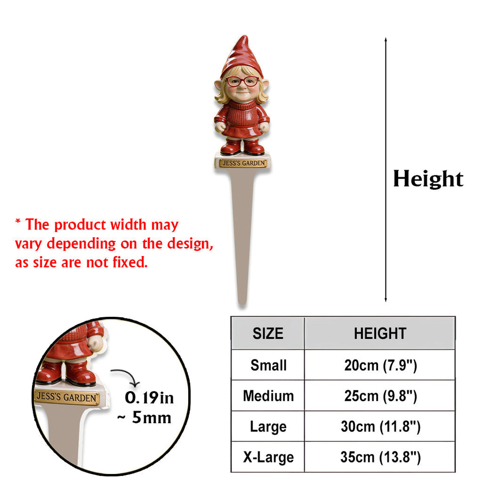 Custom Gnome From Any Photo - Personalized Gardening Acrylic Garden Sign/ Acrylic Plaque Sign