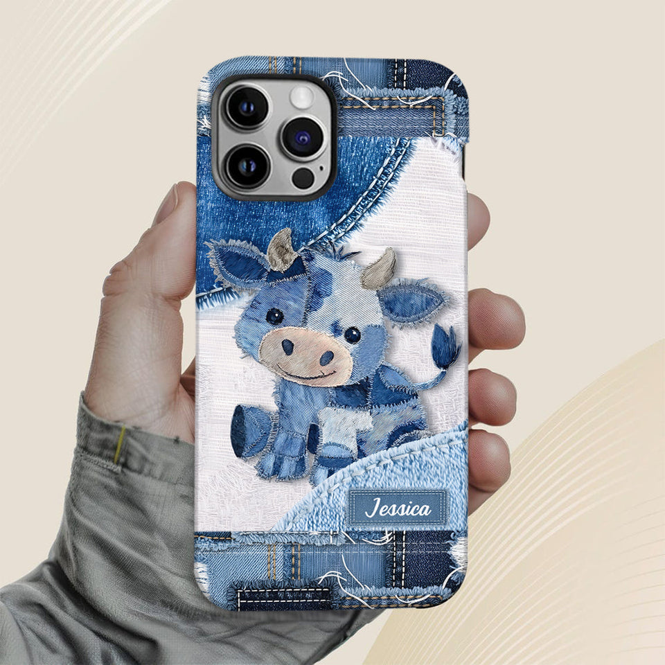 Cute Highland Cow - Personalized Highland Cow Full Print Phone Case