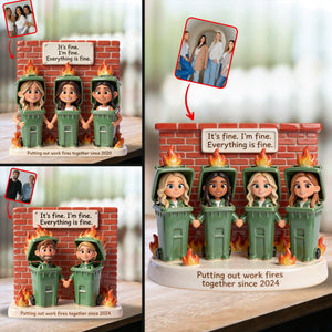 Putting Out Work Fires - Personalized Colleague Custom Shaped Acrylic Plaque