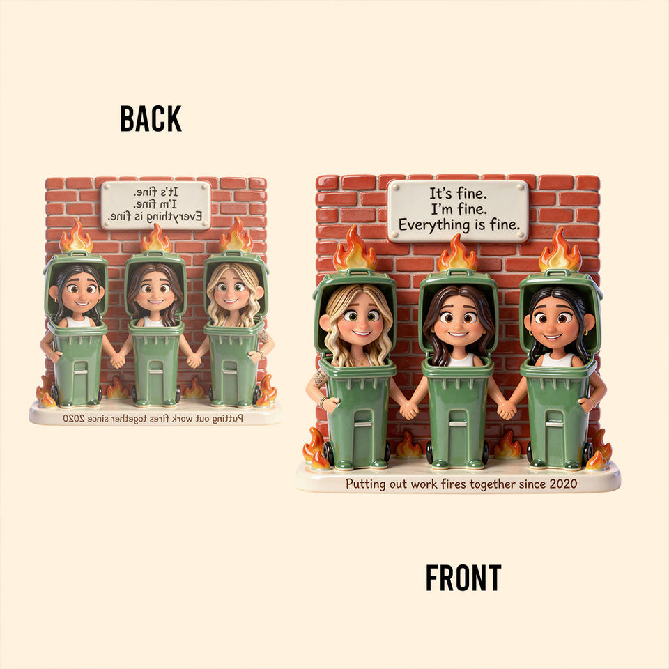 Putting Out Work Fires - Personalized Colleague Custom Shaped Acrylic Plaque