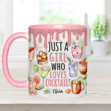Just A Girl Who Loves Cocktails - Personalized Cocktail Accent Mug