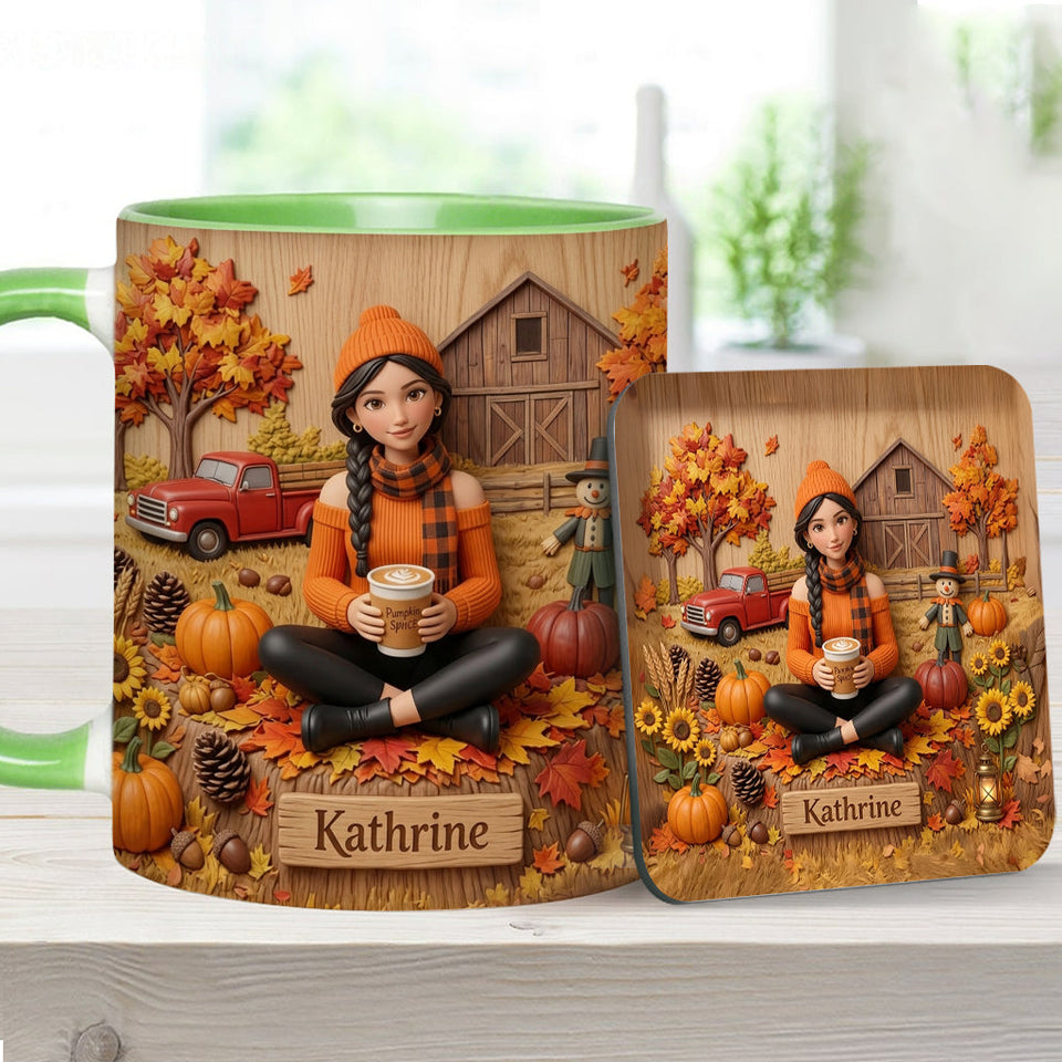 Tis The Season - Personalized Autumn Accent Mug & Coaster