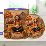 Tis The Season - Personalized Autumn Accent Mug & Coaster