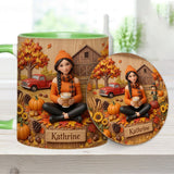 Tis The Season - Personalized Autumn Accent Mug & Coaster