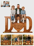 Best Dad Ever - Personalized Father Custom Shaped Wood Plaque