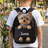 Perfect Companion - Personalized Dog Changeable Leather Patch Backpack