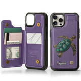 Love Turtles - Personalized Turtle Wallet Phone Case