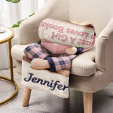 Just A Girl Who Loves Books - Personalized Book Blanket