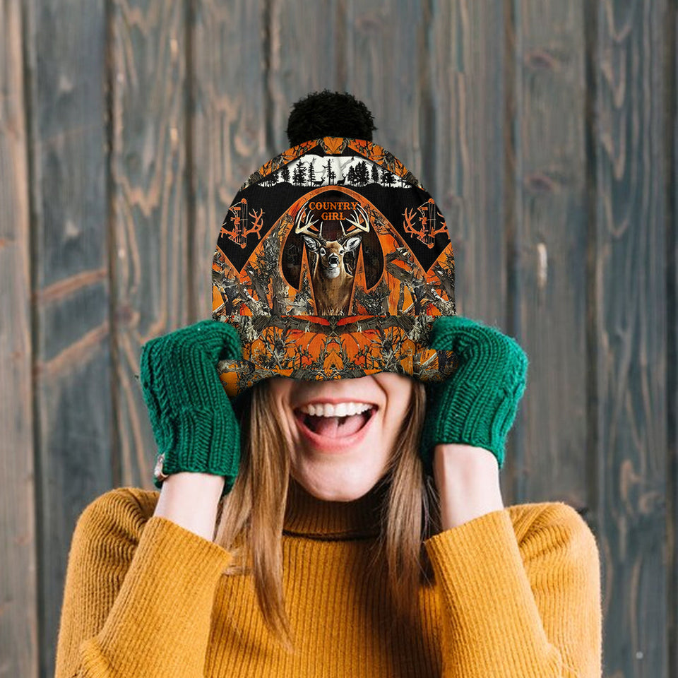 Country Girl - Personalized Hunting Beanie Hat