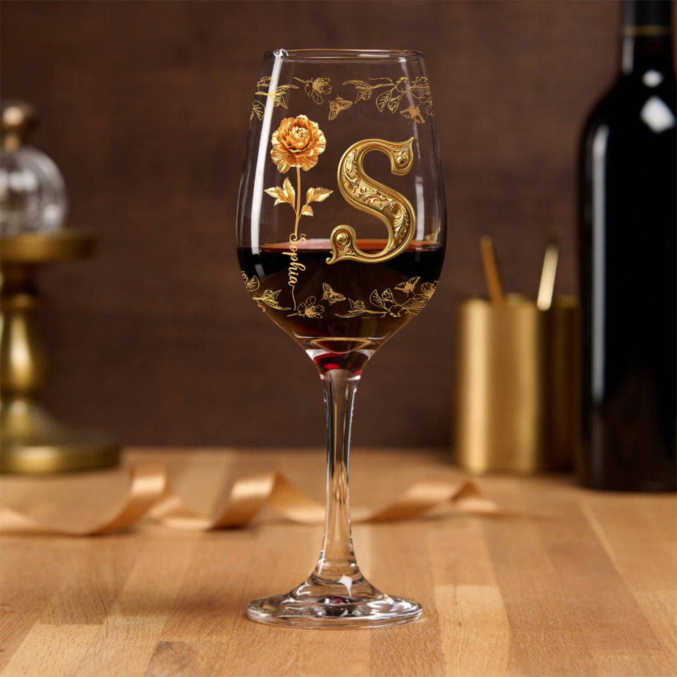 It Takes A Long Time To Grow An Old Friend - Personalized Bestie Wine Glass With Long Stem