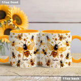 Crystal Bees - Personalized Bee Accent Mug