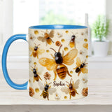 Crystal Bees - Personalized Bee Accent Mug