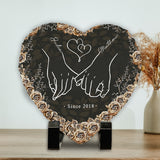 From Our First Kiss - Personalized Couple Heart Shaped Stone