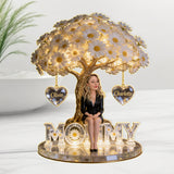 Custom Any Photo & Birthmonth Flower - Personalized Mother Acrylic LED Night Light