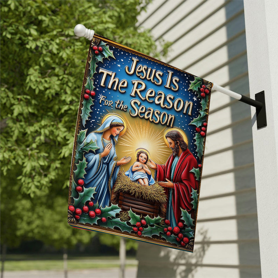 Jesus Is The Reason For The Season - Christian Garden Flag