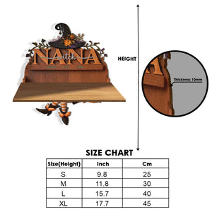 Grandma Witch - Personalized Witch Wooden Floating Shelf