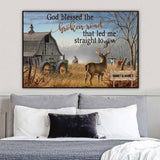 God Blessed The Broken Road - Personalized Couple Hunting Poster
