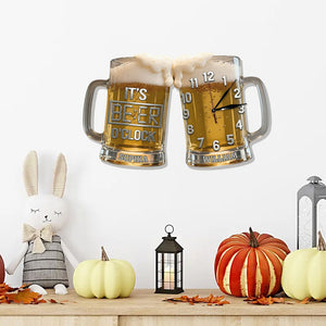 It's Beer O'clock - Personalized Beer LED Light Wall Clock