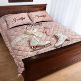 Ice Skating - Personalized Ice Skating Quilt Set