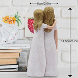 Mother Daughter Sculpted Hand-Painted Figurine