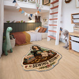 Welcome To My Happy Place - Personalized Sewing Non-Slip Tufted Rug