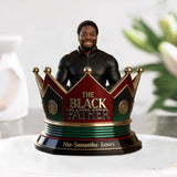 Black Father Custom From Photo - Personalized Father Custom Shaped Acrylic Plaque