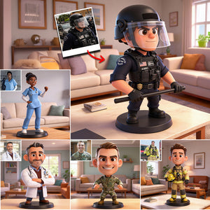 Any Photo - Personalized Police Officer Custom Shaped Acrylic Plaque