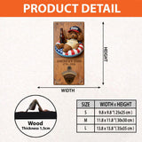 Dog With American Flag - Personalized Dog Wall Bottle Opener
