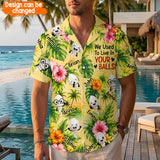 We Used To Live In Your Balls - Personalized Father Hawaiian Shirt
