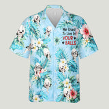 We Used To Live In Your Balls - Personalized Father Hawaiian Shirt