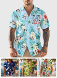 We Used To Live In Your Balls - Personalized Father Hawaiian Shirt