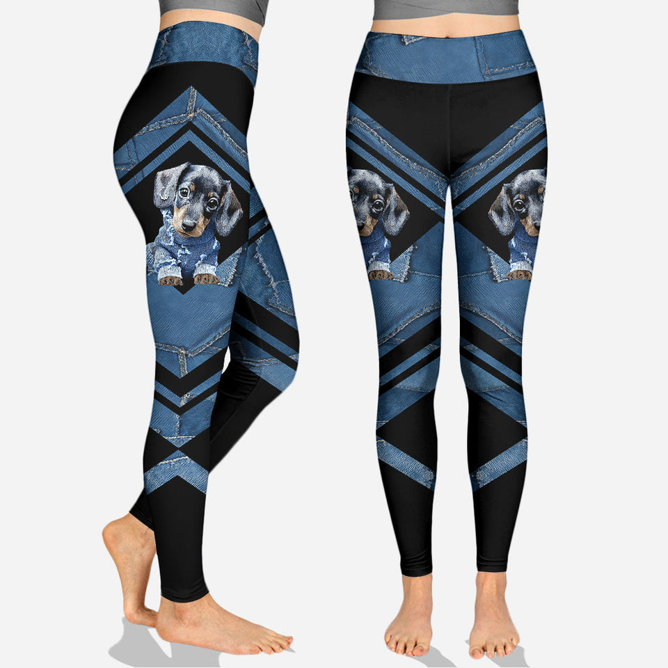 Just A Girl Who Loves Dachshund - Personalized Dachshund Hoodie and Leggings