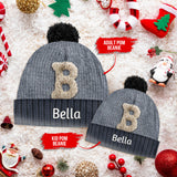 Initials Name Custom Alphabet - Personalized Family Beanie Hat
